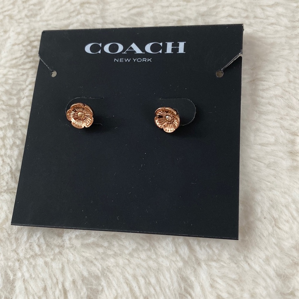 Coach flower earrings